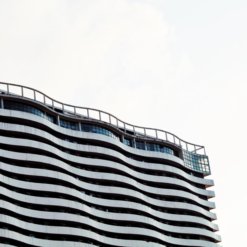 Gray Modern Building Over Gray Sky Background 62NZ8TS 1024x1024